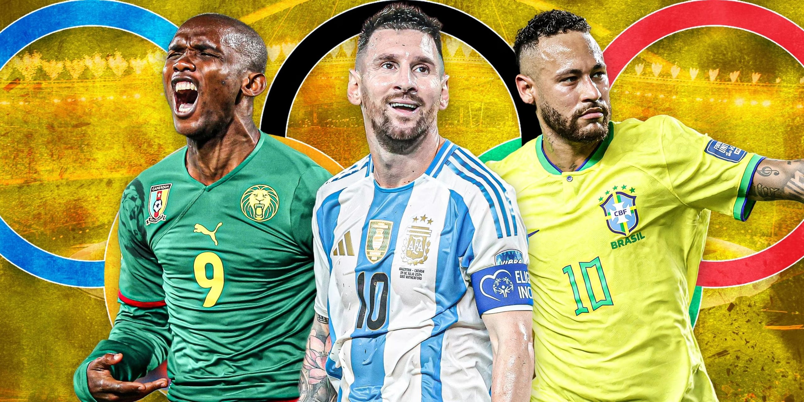 Estrellas del fútbol celebrando su medalla de oro en los Juegos Olímpicos